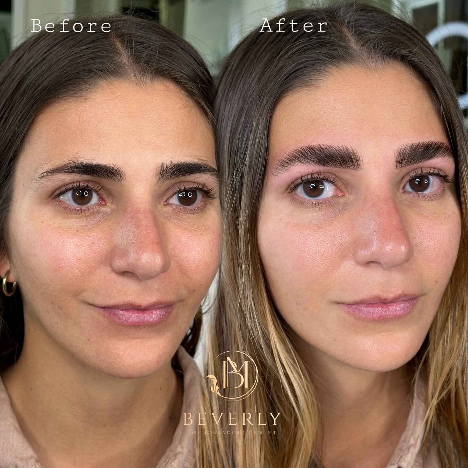 Brow Lamination in Los Angeles Before After Result