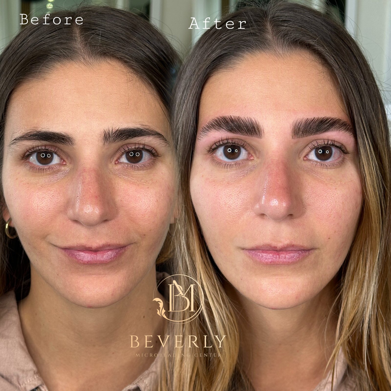 Brow Lamination in Los Angeles Before After Result